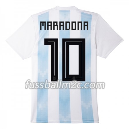 Fußballtrikots Argentinien Maradona 10 Heim Trikotsatz WM 2018